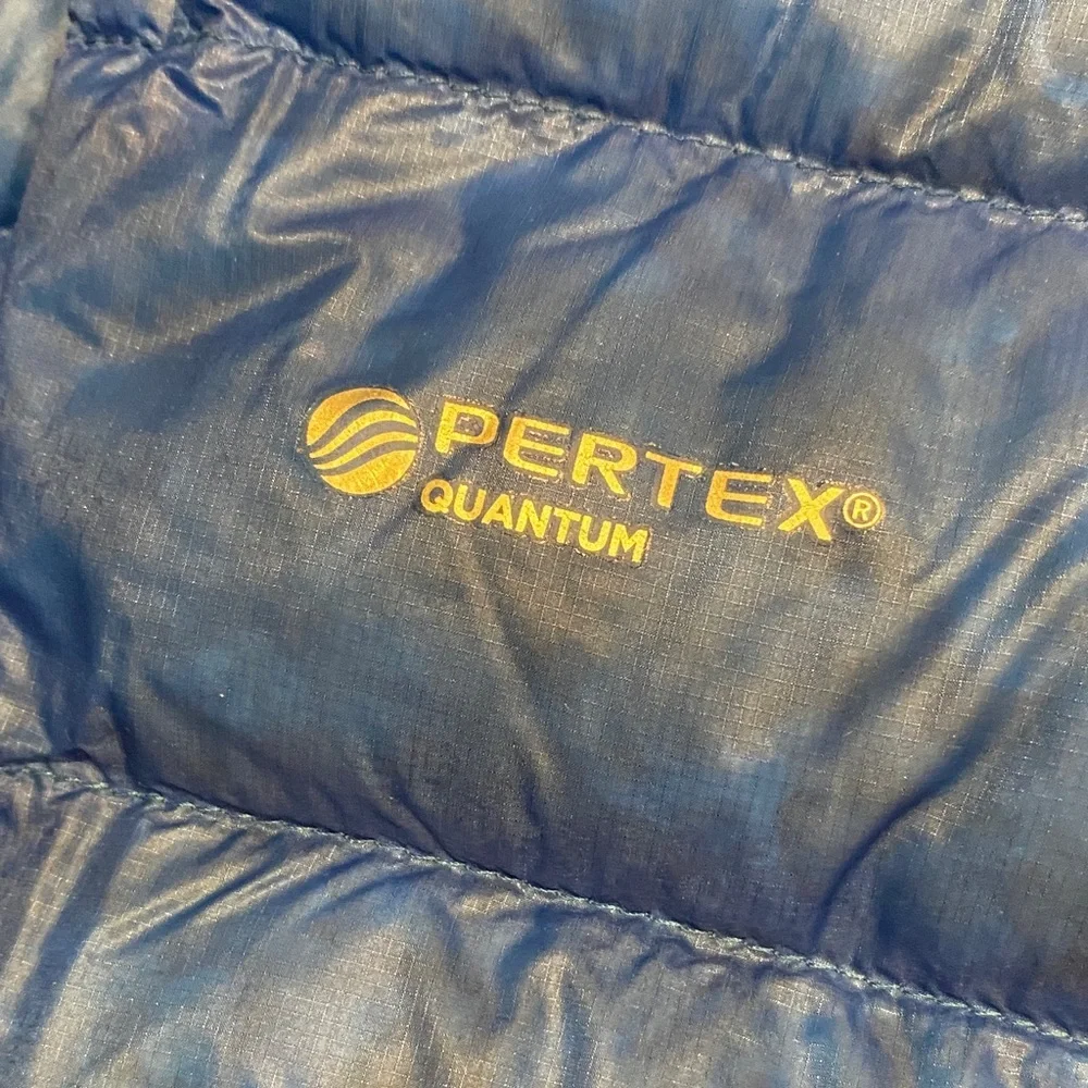REI Black Insulated Puffer Jacket with Blue Logo and Drawcord